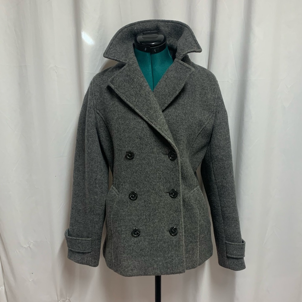 Brooks brothers gray pea coat